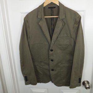 Men's Banana Republic Green Sport Jacket Blazer Tailored Fit 42S Canvas Stretch